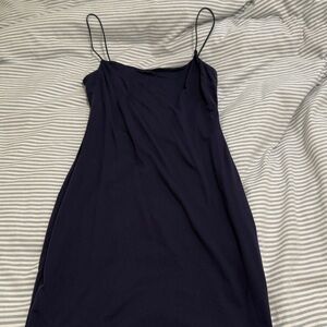Bodycon Navy Blue Spaghetti Strap Dress